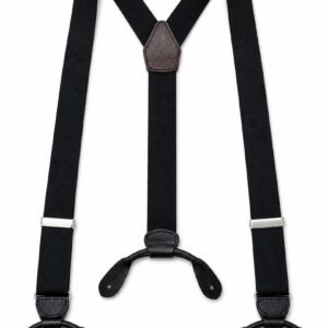 Bretelles Noir Cuir Marron, Prince Galant