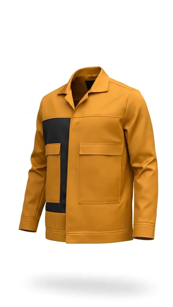 Jacket Ocre, panneau contrasté