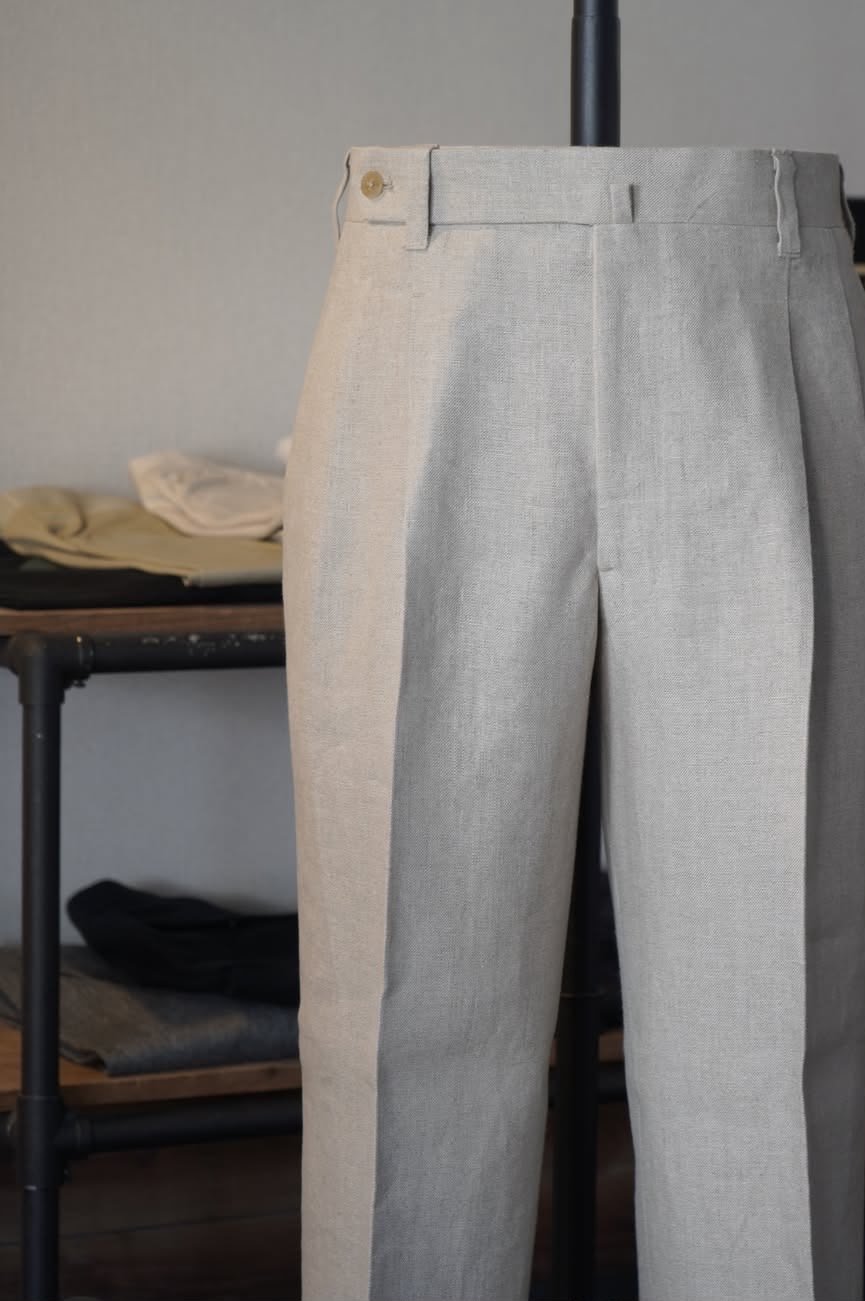 Lino Naturel, pantalon Prince Galant