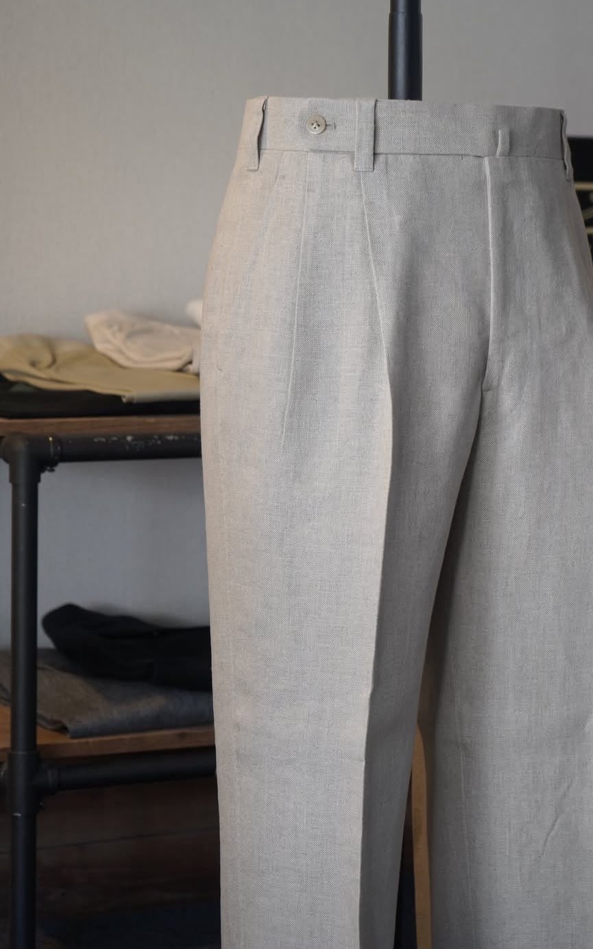 Lino Naturel, pantalon Prince Galant