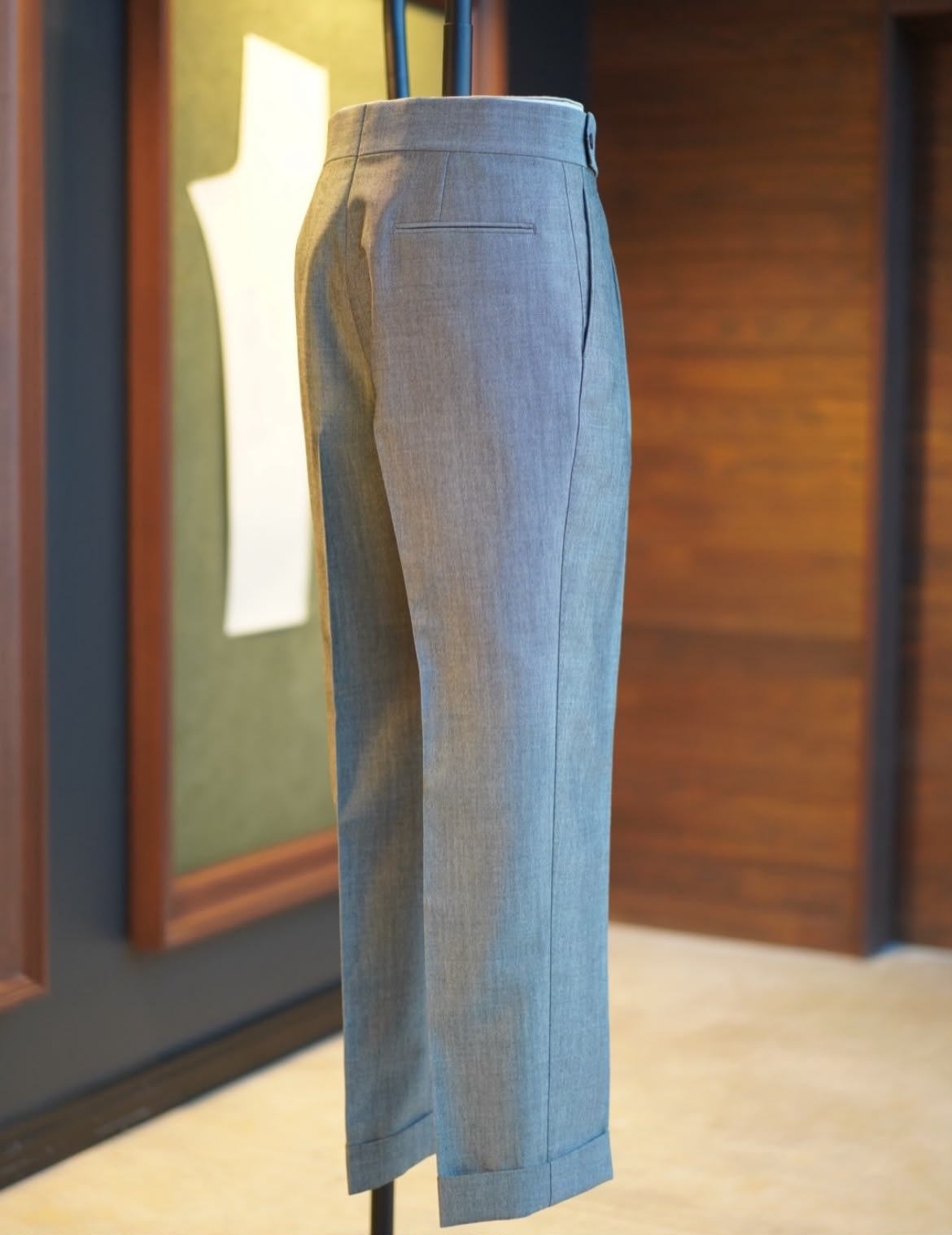 Sharkskin Gris, pantalon Prince Galant