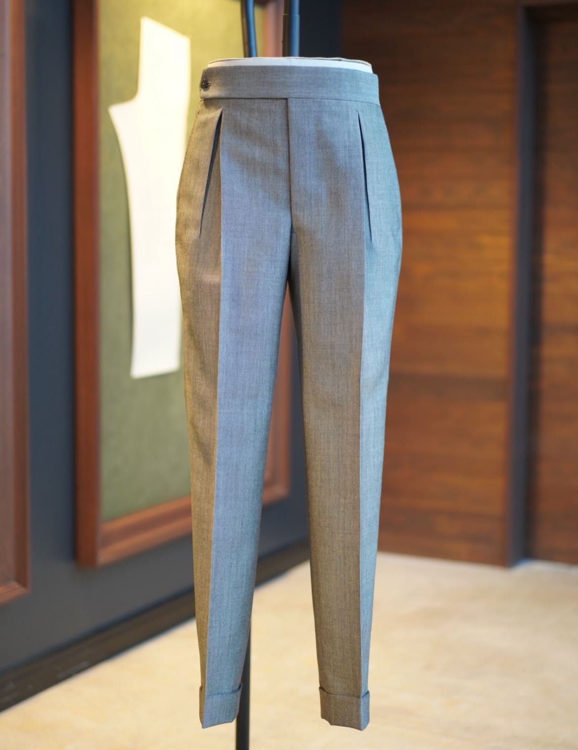 Sharkskin Gris, pantalon Prince Galant