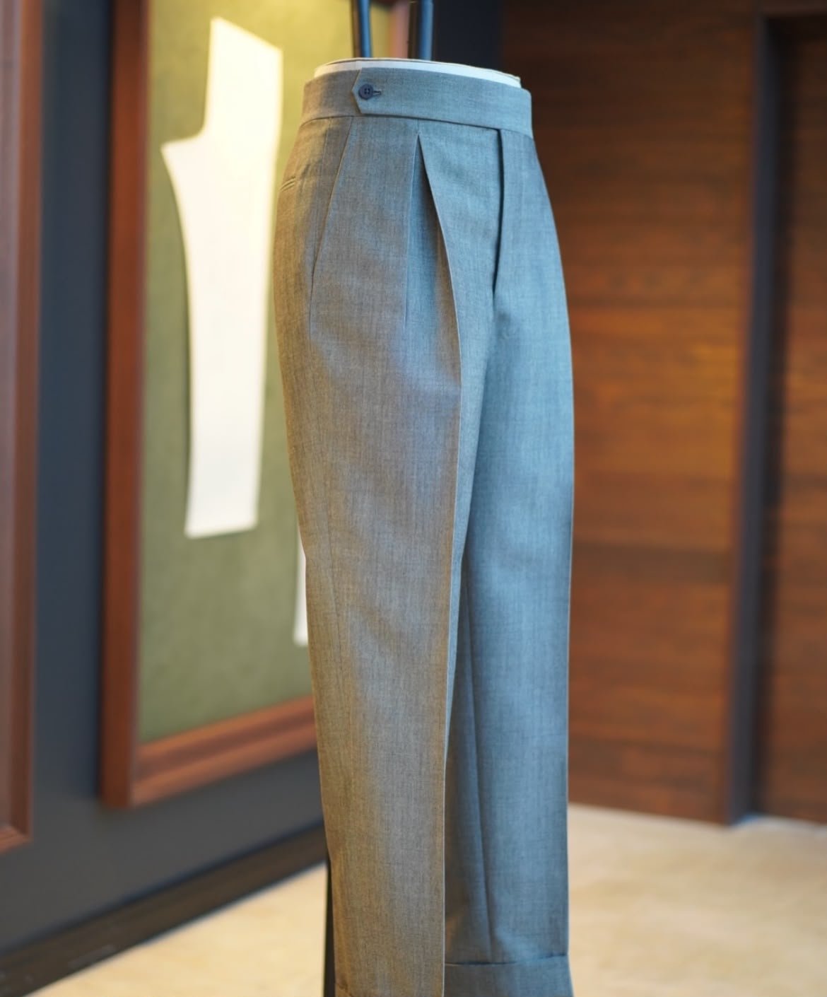 Sharkskin Gris, pantalon Prince Galant